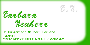 barbara neuherr business card